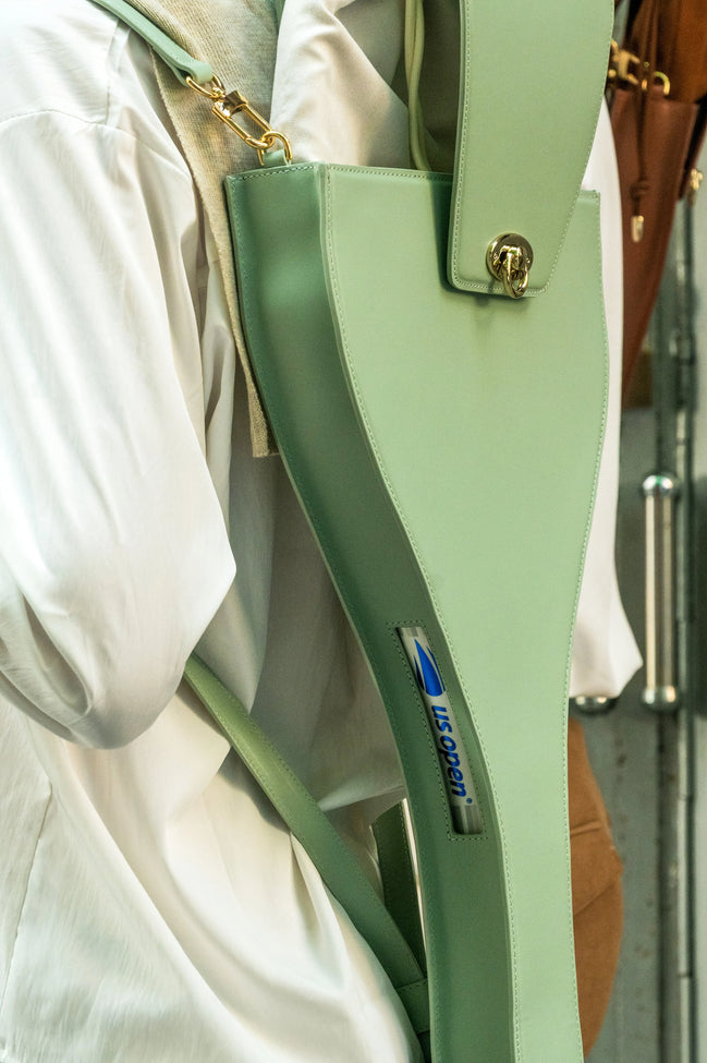 Etienne Retro Mint Leather Tennis Racket Bag