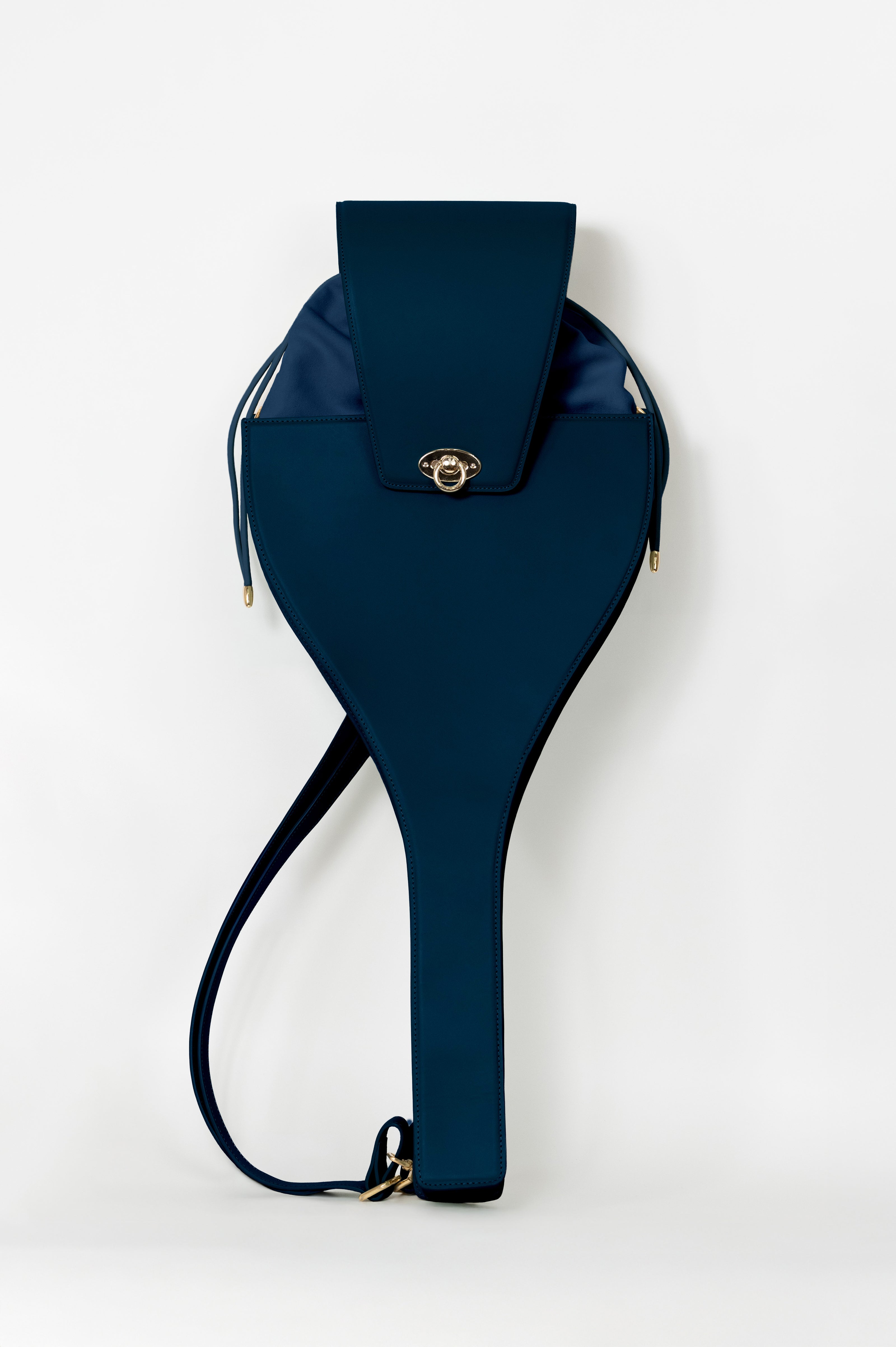 Dark Sapphire Leather Tennis Racket Bag
