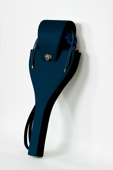 Dark Sapphire Leather Tennis Racket Bag