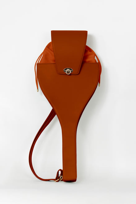Honey Saddle Leather Tennis Racket Bag